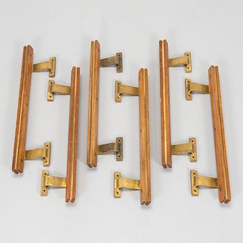 Aarne Olavi (Olli) Kuusi, dörrhandtag, tre par, modell 205, tillverkare Primo Oy, 1900-talets senare hälft.