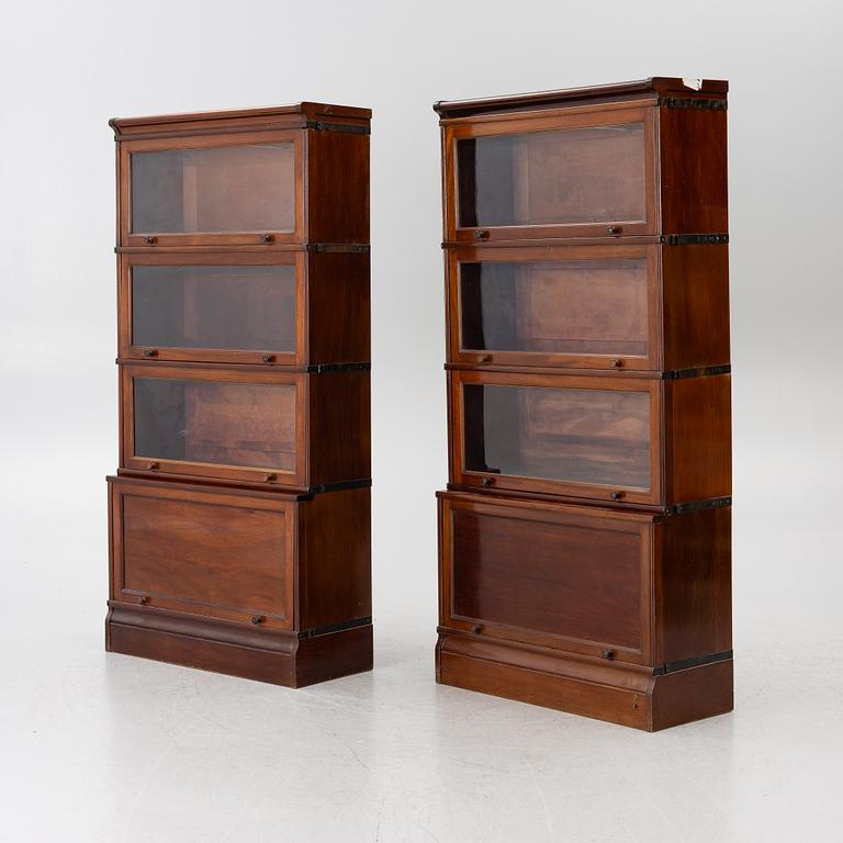 Bookcase, 8 modules. Early 20th century.