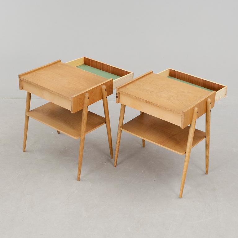 SÄNGBORD, ett par, AB Carlström & Co Möbelfabrik, 1950/60-tal.