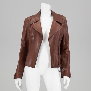 A lesther jacket by Hermès, in sixe 38(FR).