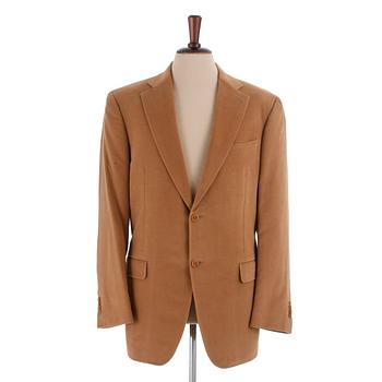 266. CANALI, a men's beige cotton and cashmere jacket, size 52.