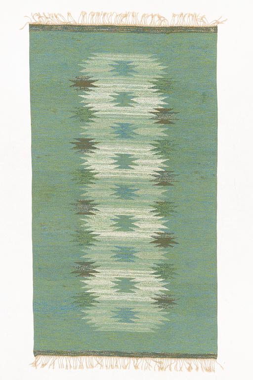 Magnhild Lundsten, matta, rölakan, signerad ML, ca 270 x 150 cm.