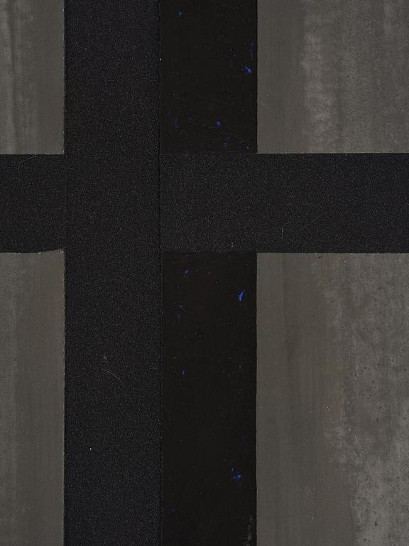 Harvey Quaytman, "Ivory, Slat and Black Glass".