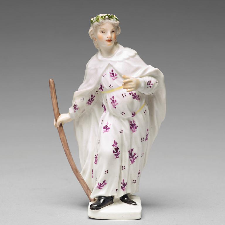 FIGURIN, porslin. Meissen, 1700-tal.