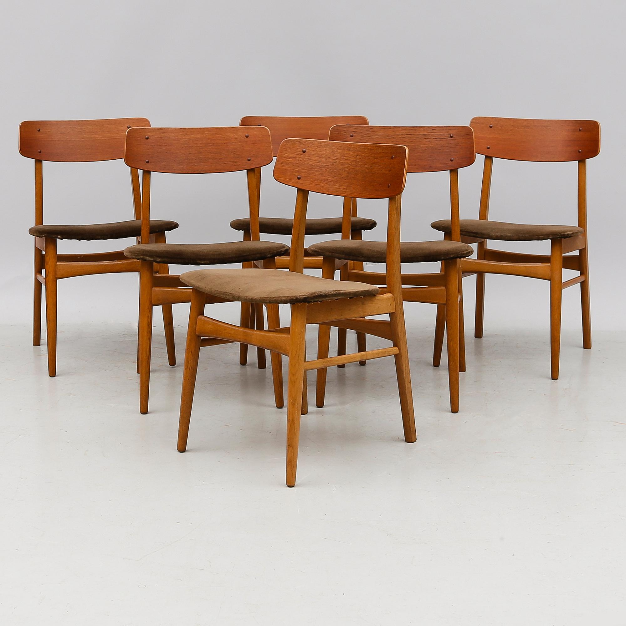 STOLAR, 6 st, Danmark, 1900-talets andra hälft.