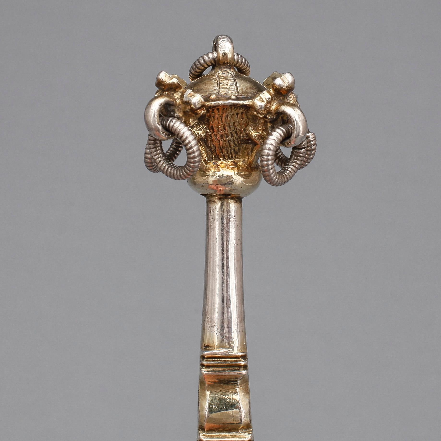 SUPSKED, silver, Daniel Ekman, verksam 1696-1715(23) i Eksjö. Vikt ca 55 gram.