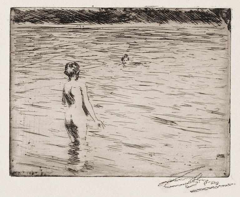 Anders Zorn, ANDERS ZORN, Etching, 1894, signed in pencil.