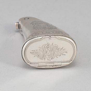 A Swedish 19th century parcel-gilt silver snuff-box, mark of Lars Sundstrom, Ostersund 1883.