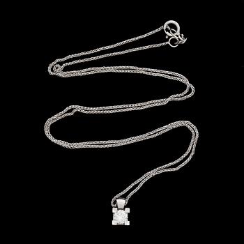 HÄNGE, vitguld, med briljantslipad diamant 0,3ct.