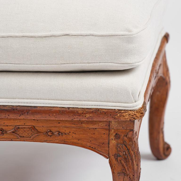 A French Régence stool, early 18th century.