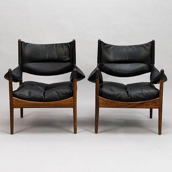 CHRISTIAN VEDEL, a pair of 1960's 'Modus' armchairs and two stools for Sören Willadsen, Denmark.