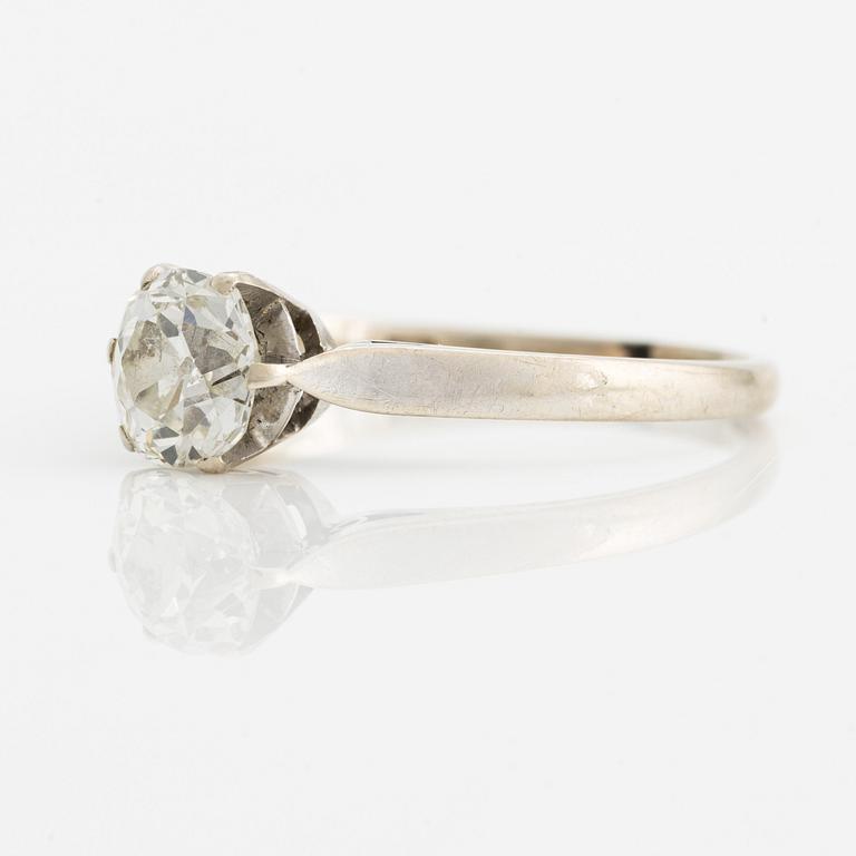 Ring, white gold with old-cut diamond.