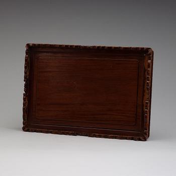 A hardwood stand, Qing dynasty, late 19th century.