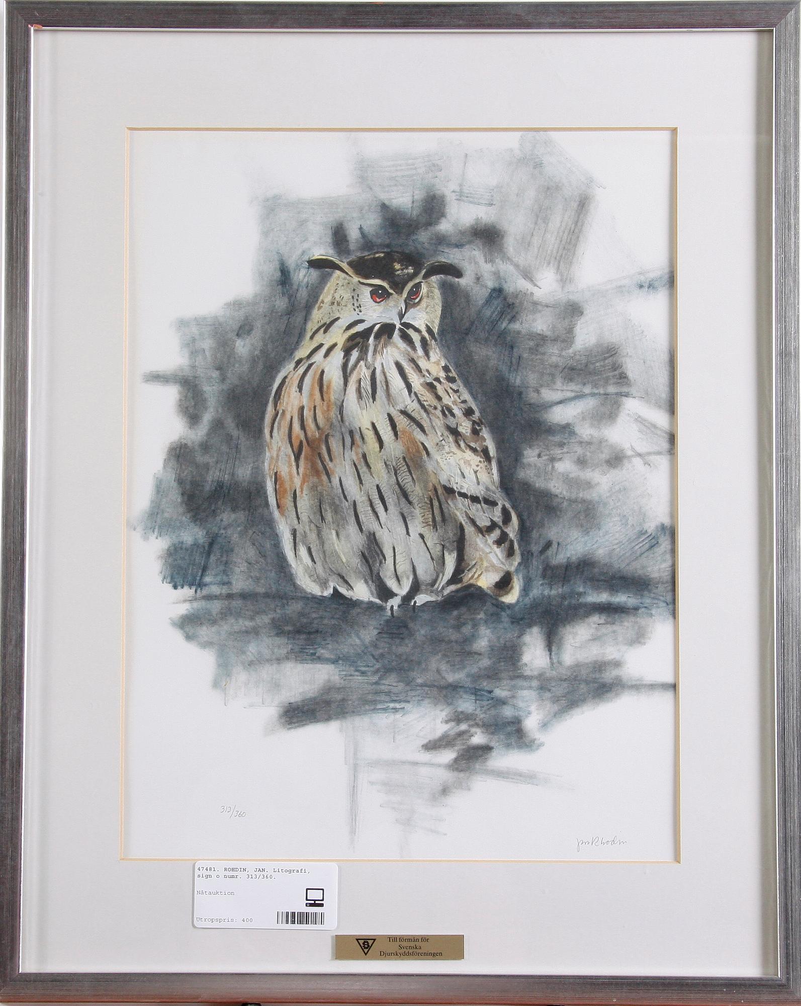 ROHDIN, JAN. Litografi, sign o numr. 313/360.