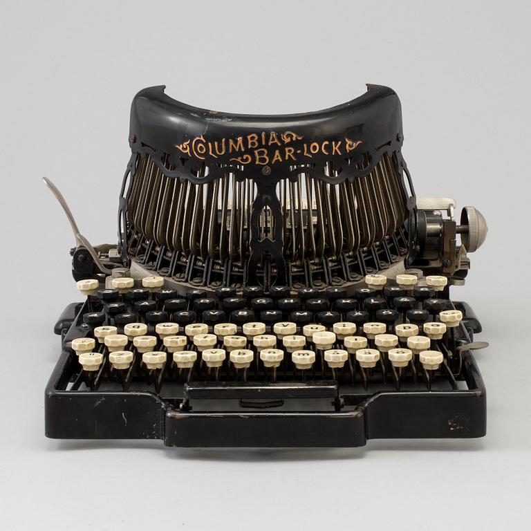 A Columbia Bar Lock typewriter, early 20th century.