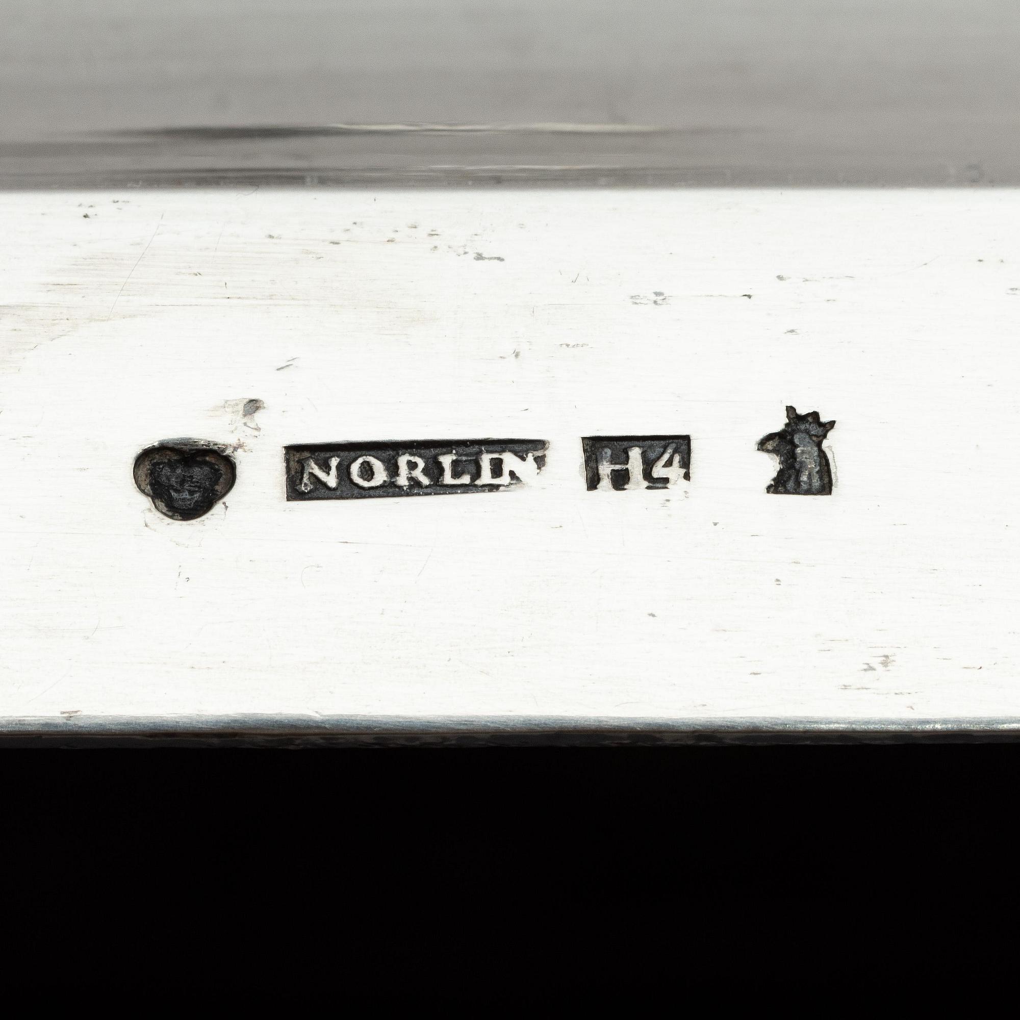 Carl Petter Norlin, ljusstakar, ett par, silver, Malmö 1838. Sengustavianska.