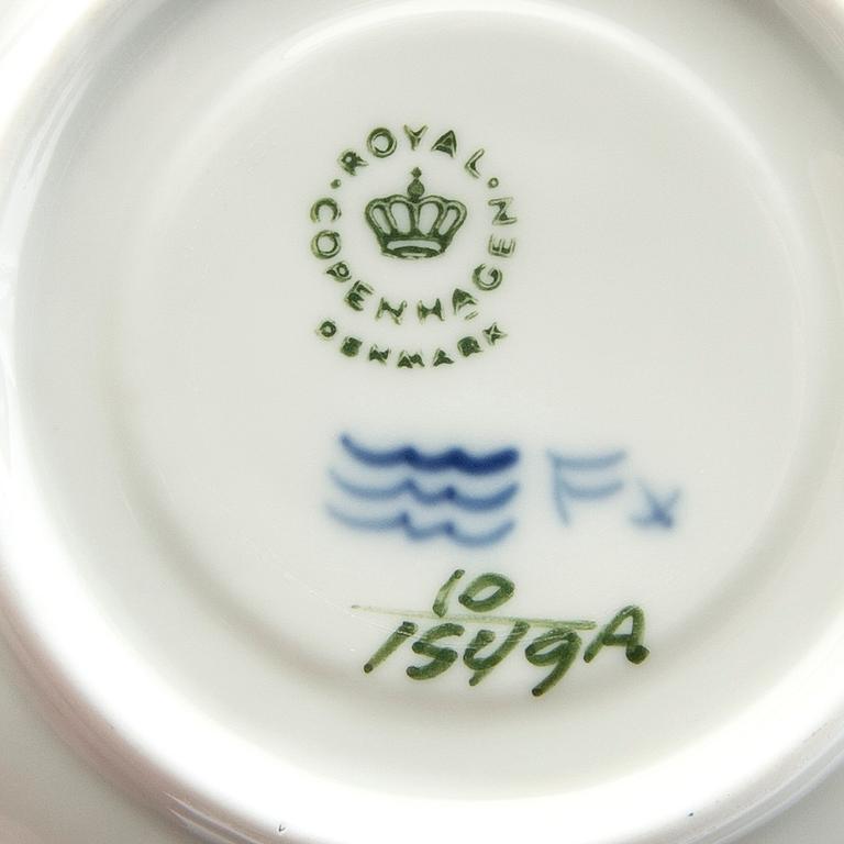 Coffee service 32 pcs "Blå Blomst" Royal Copenhagen Denmark porcelain 1951-1968.