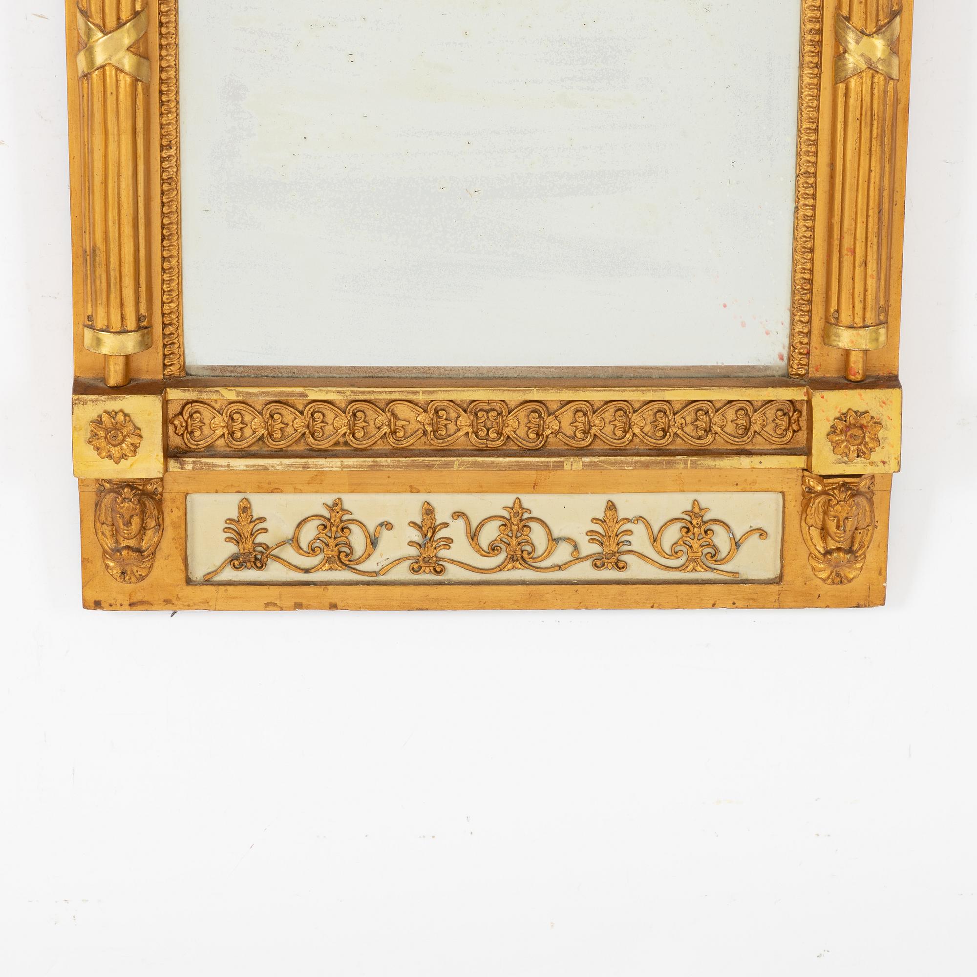 A late Gustavian mirror, of the maker Carl Fredrik Thim, Stockholm (1781-1834).