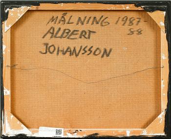 ALBERT JOHANSSON, olja på pannå, signerad, 1987/88.