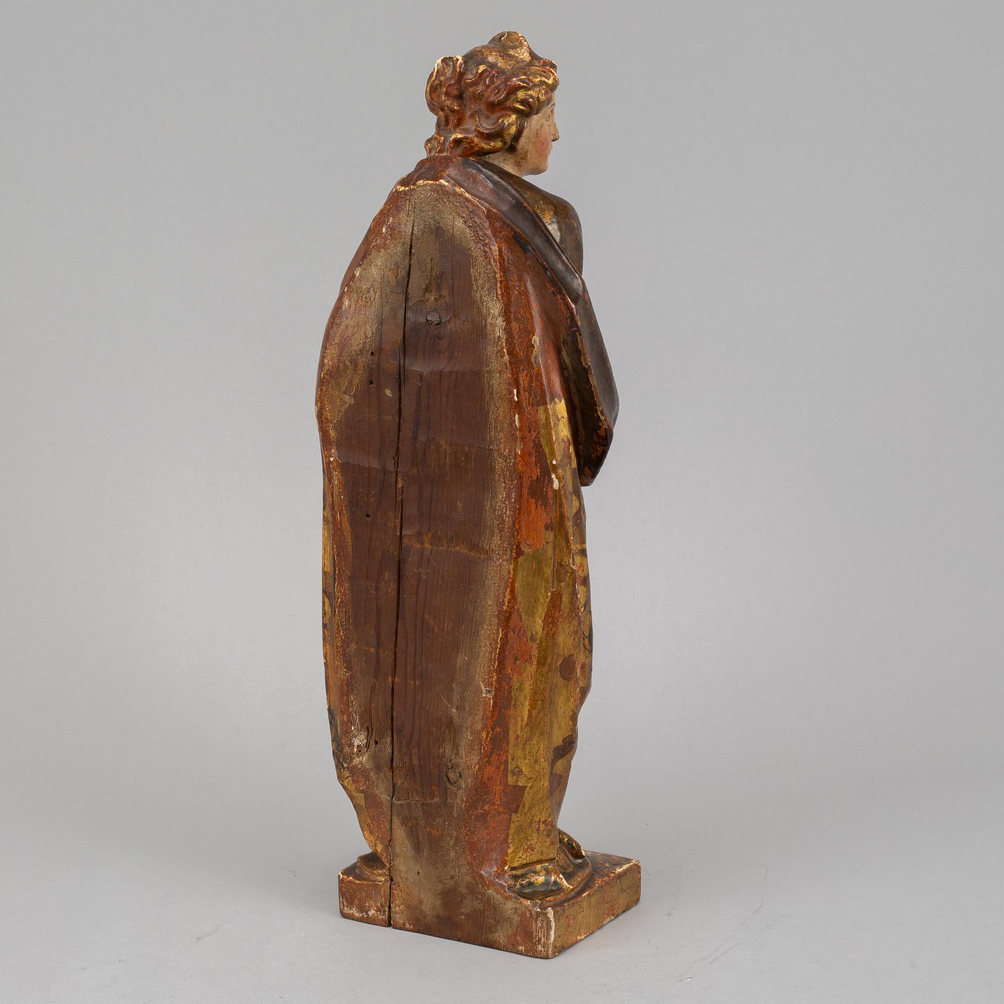 A wooden sculpture, 18th Century.