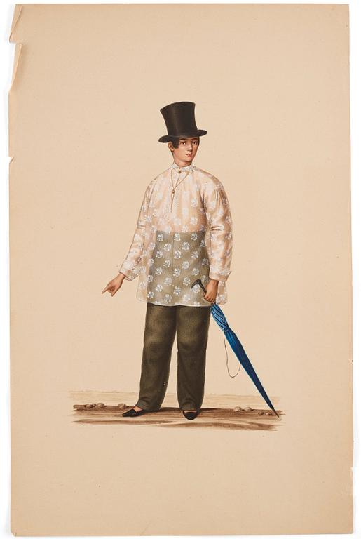 Justiniano Asunción Attributed to, Studies of the people of Manilla, Philippines.