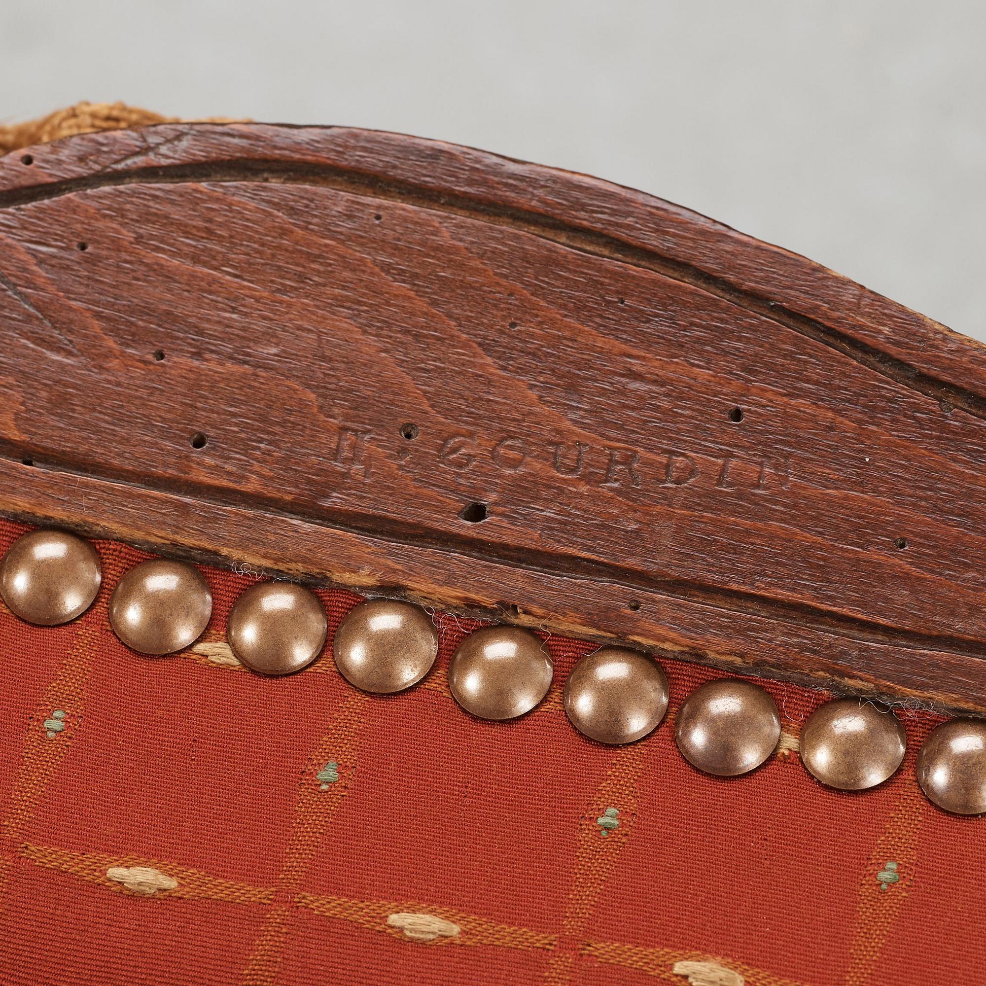 KARMSTOLAR, ett par. 1700-talets mitt Louis XV.