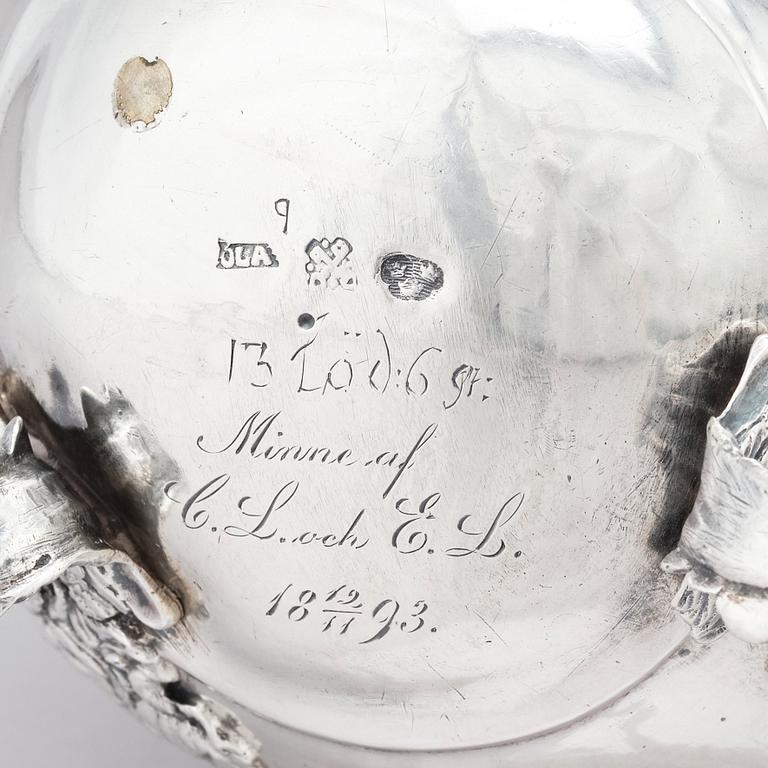 A Swedish 18th century silver coffee-pot, marks of Olof Löfvander the elder, Luleå 1773.