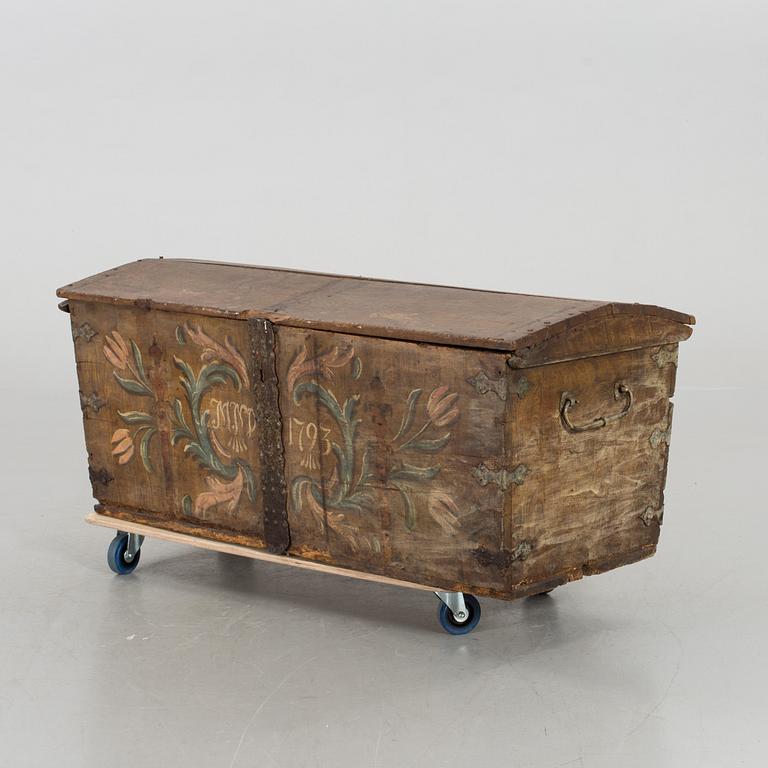 A CHEST FROM SKÅNE 1793. SWEDEN.