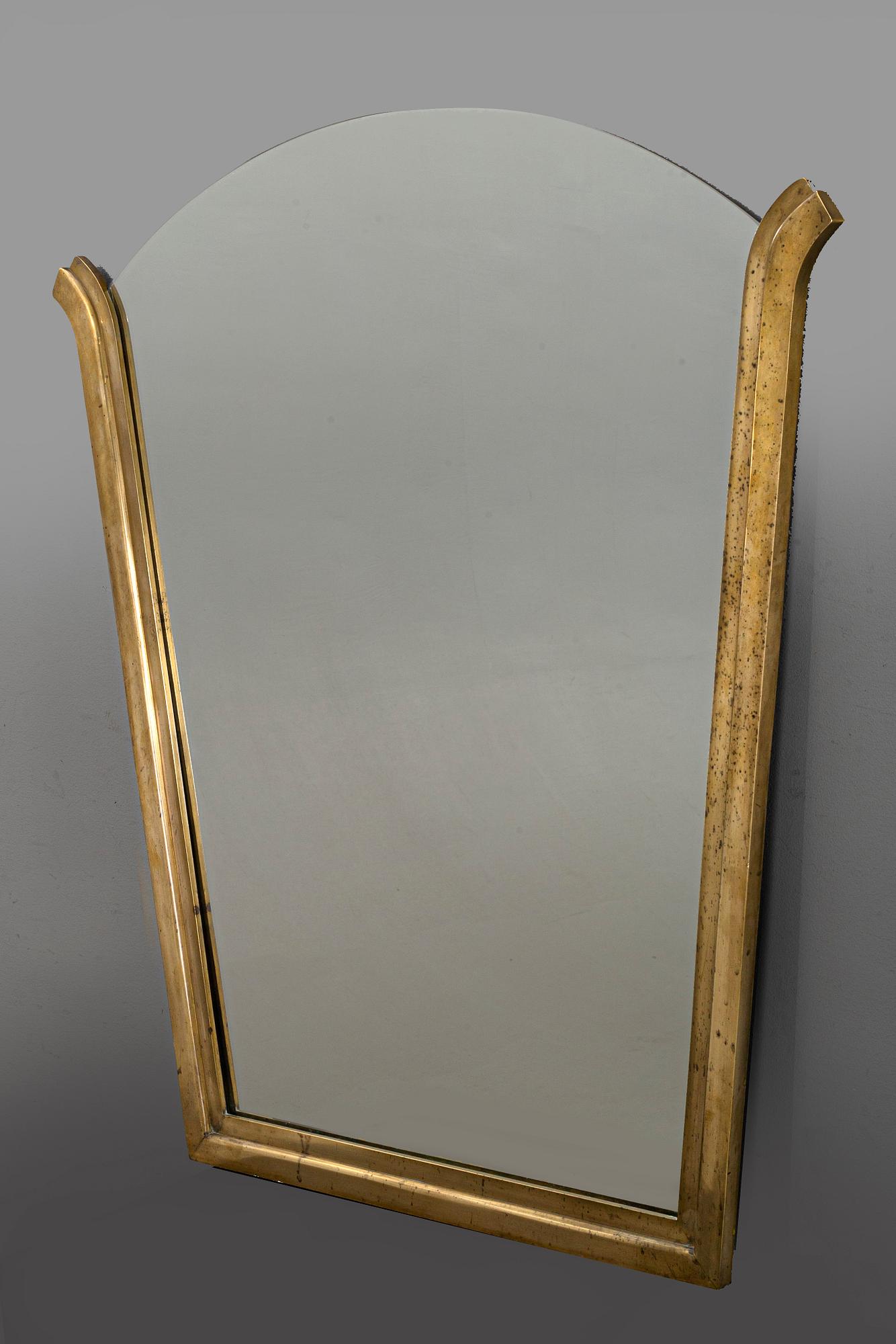 SPEGEL, mässing. Art Deco.