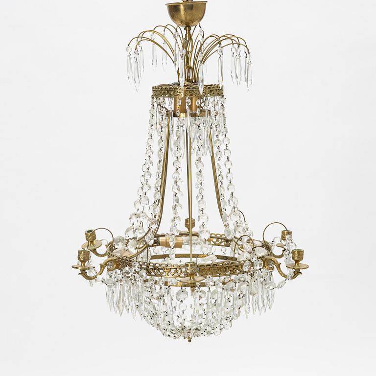 Chandelier, Empire style, mid-20th Century.