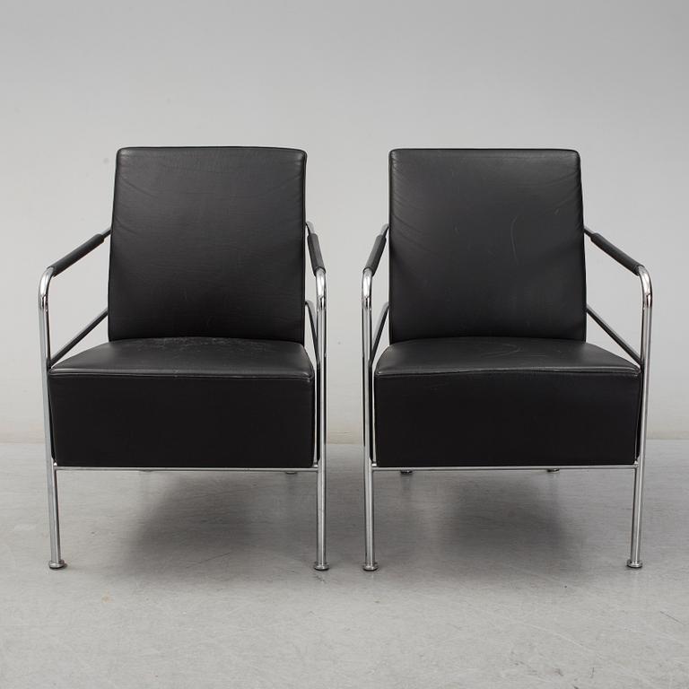 A pair of 'Cinema' easy chairs by Gunnilla Allard, Lammhults, 1997.