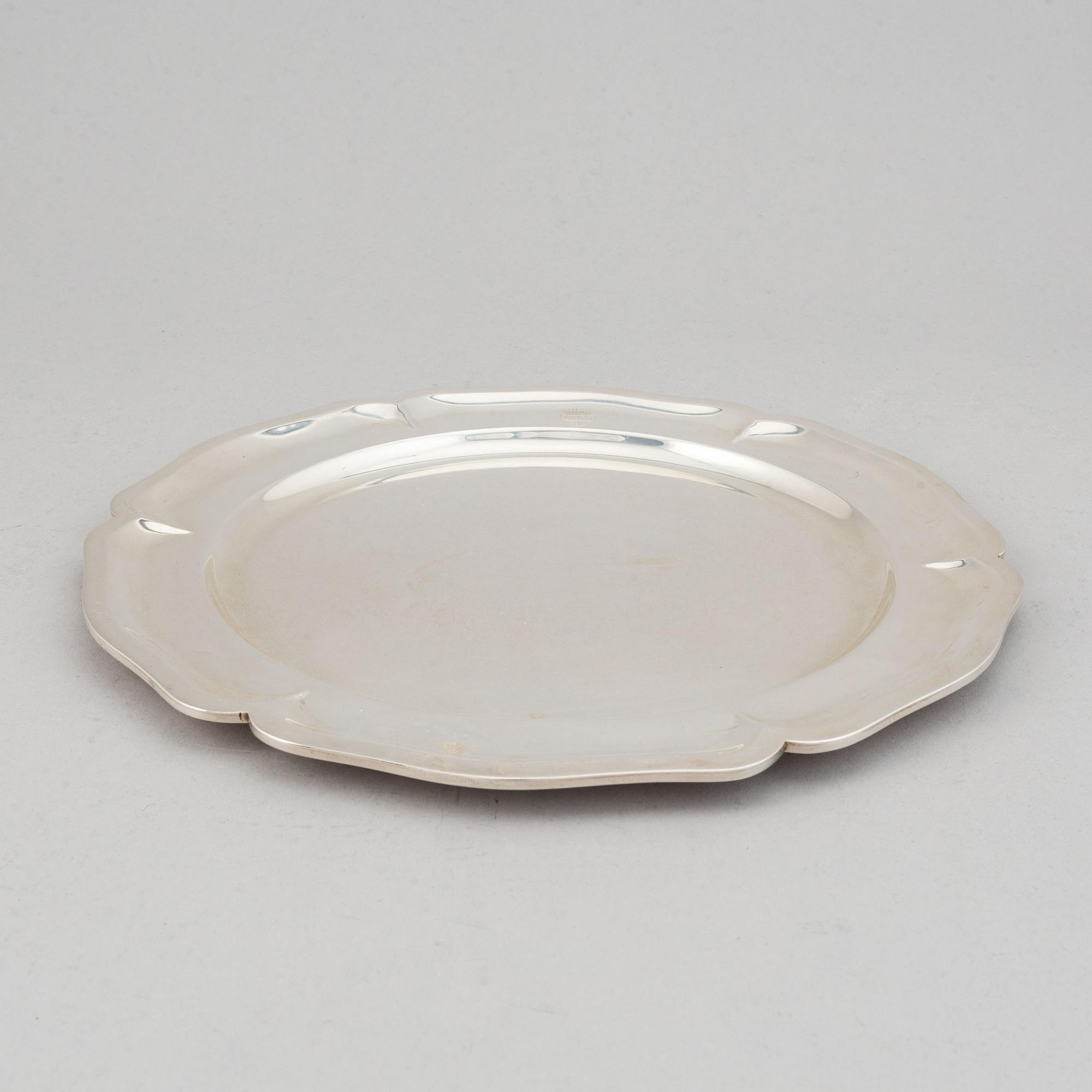 Undertallrikar, 24 st, silver 925/1000. Mexico 1900-tal. Rokoko-stil.