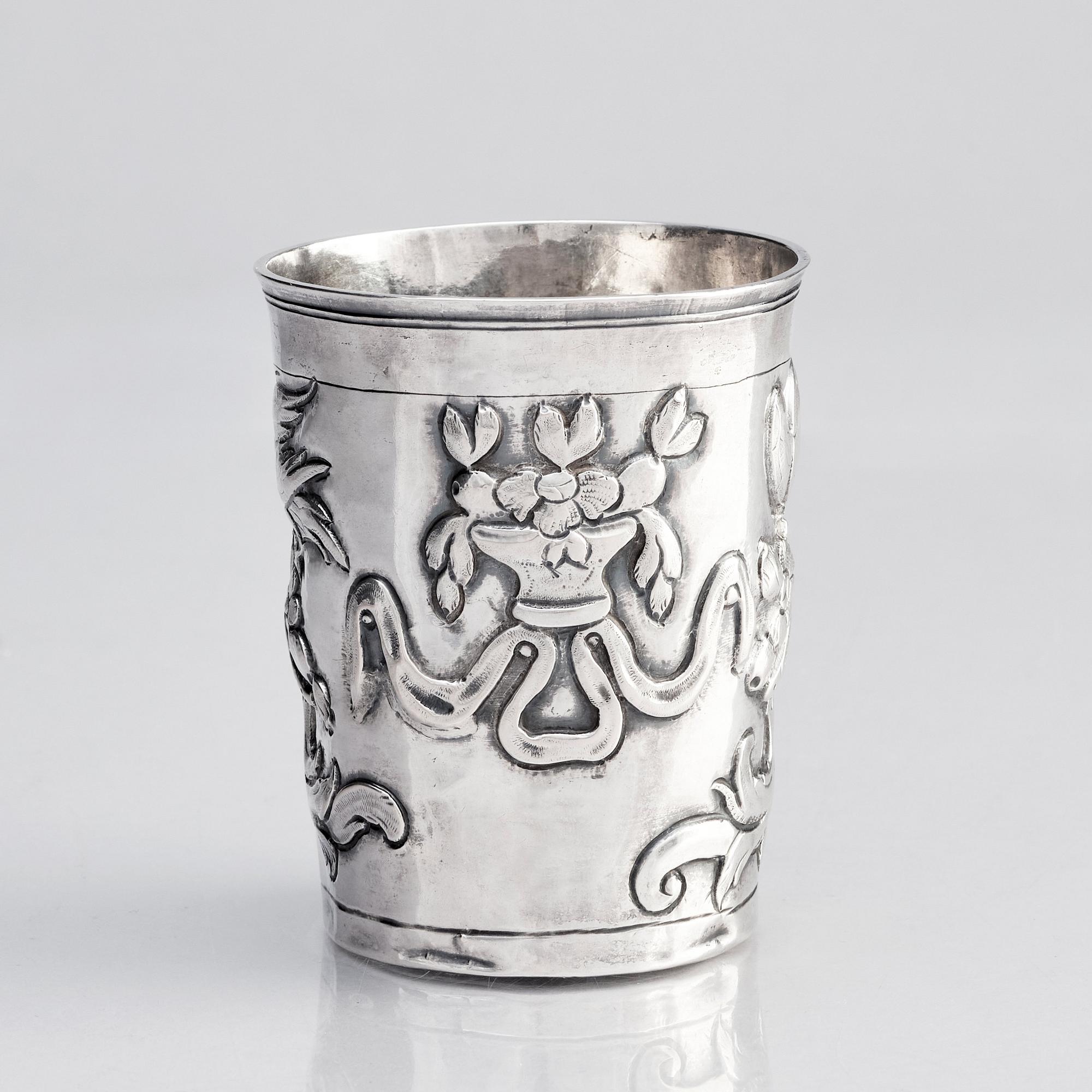 A Russian silver beaker, mark of Feodor Petrov, Moscow 1783.