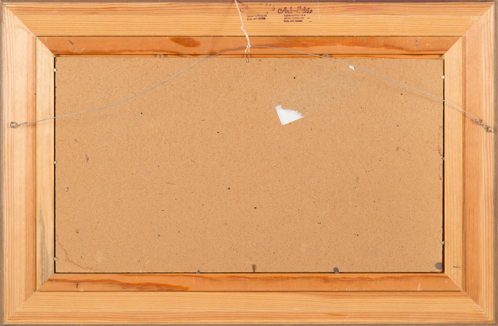 Jan Palmu, olja på pannå, signerad och daterad -82.