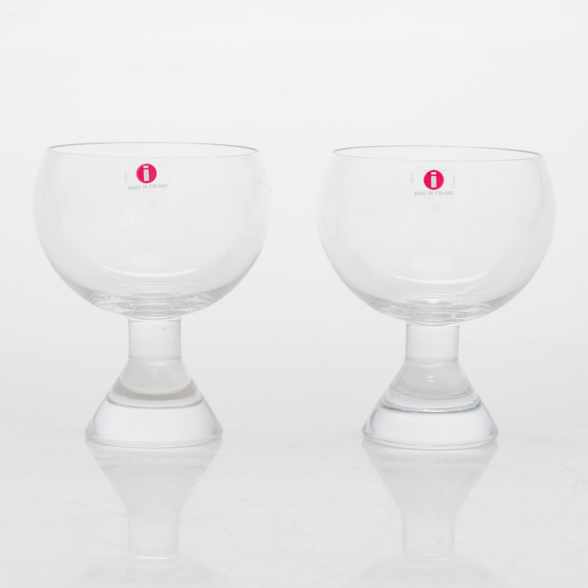 Tapio Wirkkala, dricksglas, 8 kpl, 275 års jubileumsglas, Iittala, 1956.