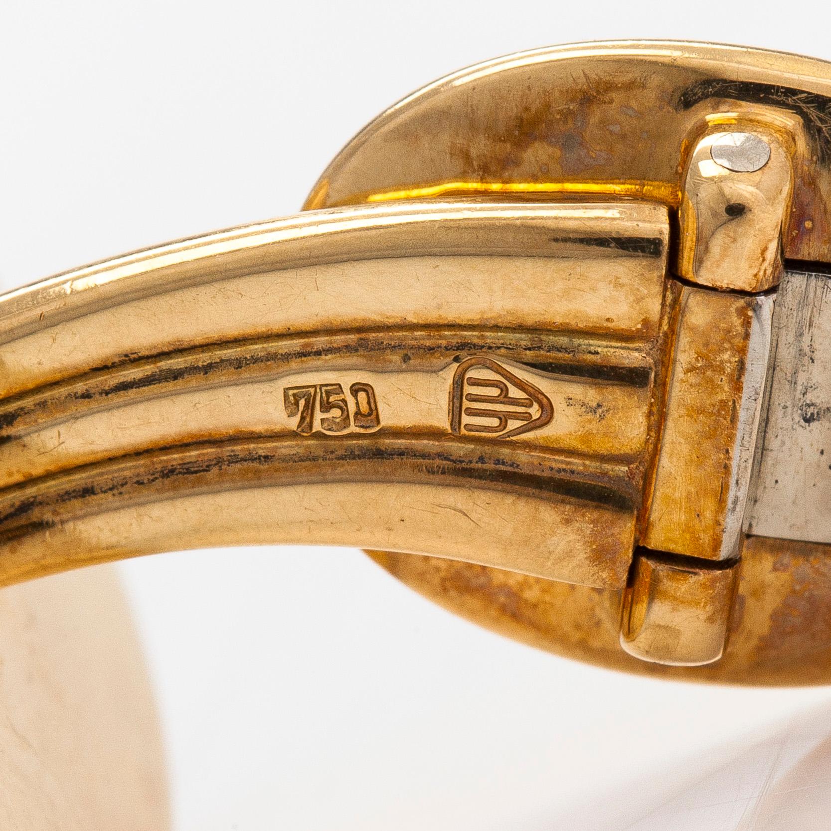 Patek Philippe, kalvosinnapit, "Ellipse", 18K kultaa.