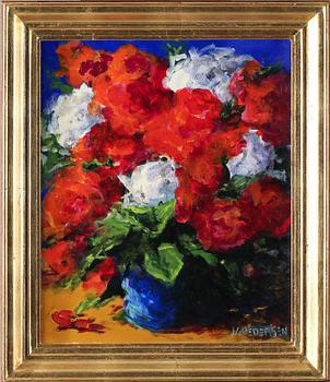 NILS PEDERSEN, olja på pannå, signerad.