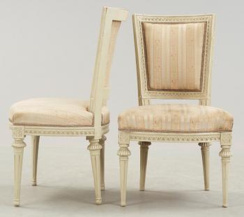 STOLAR, ett par snarlika, gustavianska, 17/1800-tal.