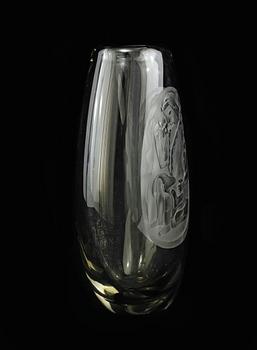 VAS, glas, Vicke Lindstrand, Kosta, 1950-tal.