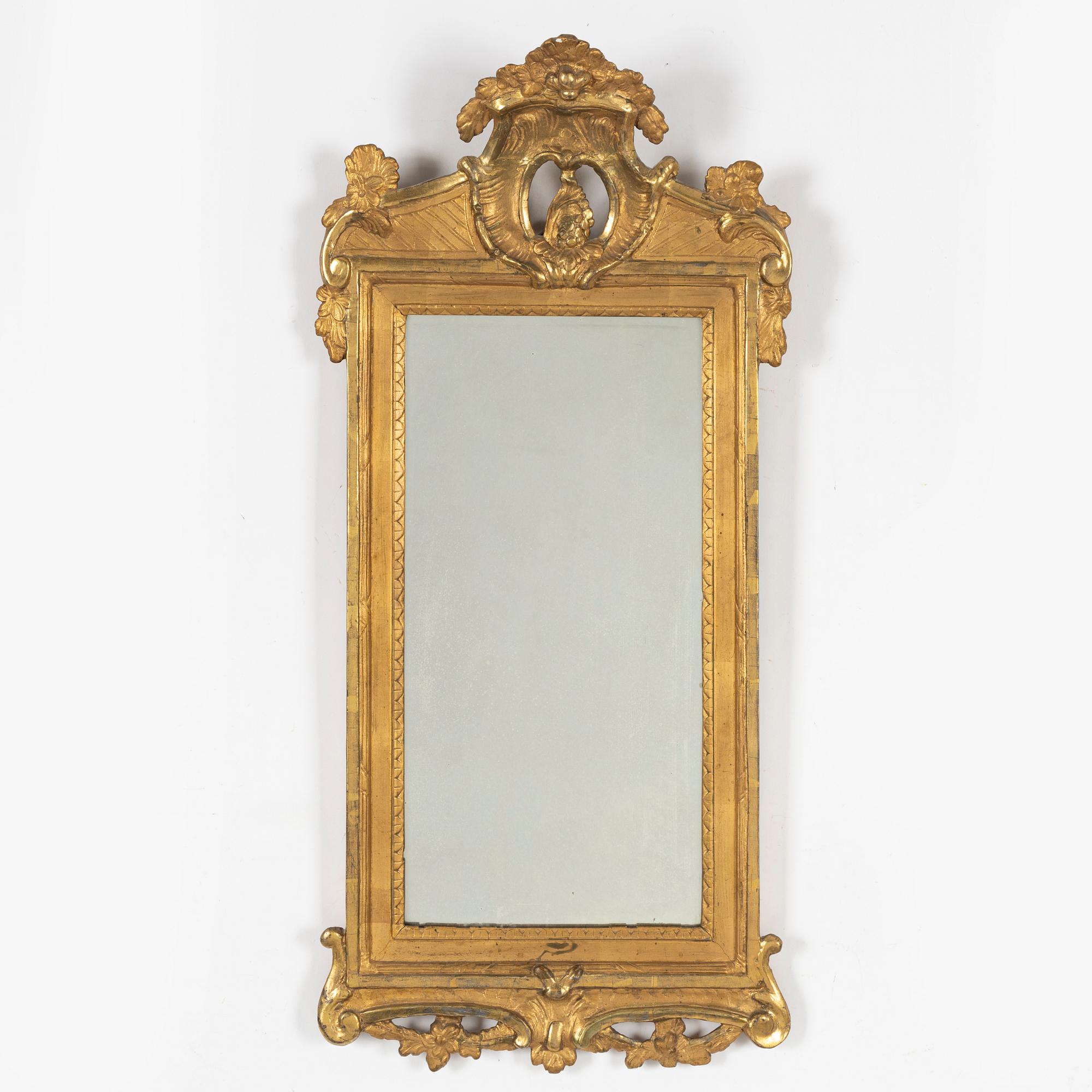 Spegel, Gustavianskt provinsarbete, 1700-talets slut.