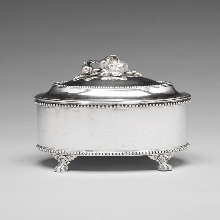 Petter Eneroth, sockerskrin, silver, Stockholm 1789. Gustavianskt.