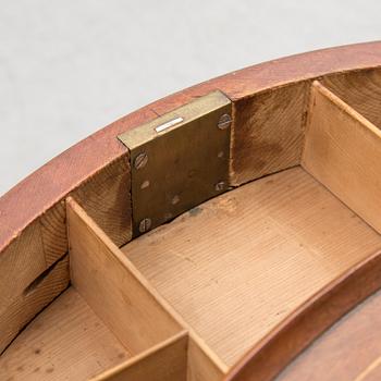 An early 19th century mahogany veneered table.