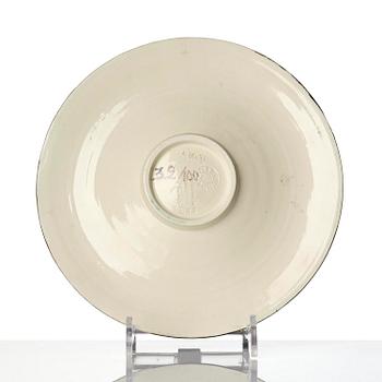 Pablo Picasso, a "Femme échevelée" (A.R. 509) faience dish, Madoura, Vallauris, France, post 1963.