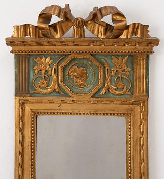 A late Gustavian mirror, late 18th Century.