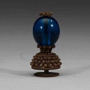 A set of fourteen Mandarin hat buttons, late Qing dynasty (1644-1912).