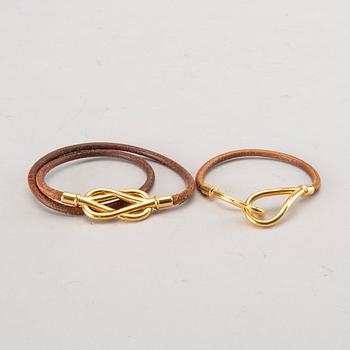 HERMÈS, armband, 2 st.