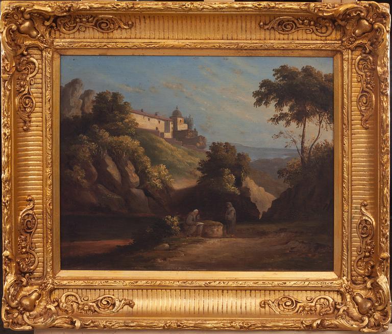 OKÄND KONSTNÄR, olja på duk, 1800-tal.