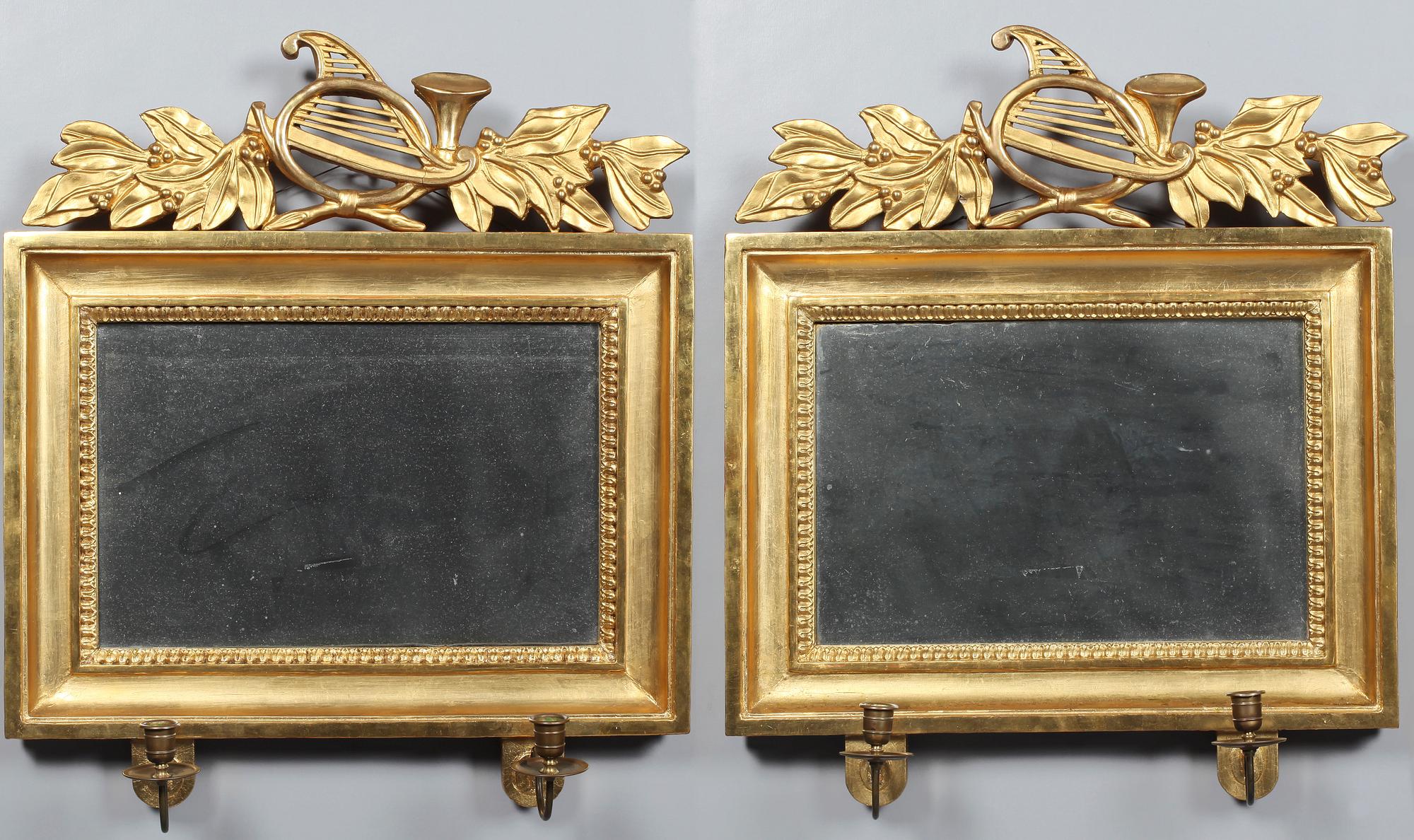 SPEGELLAMPETTER, ett par, Karl Johan, 1800-talets första hälft.