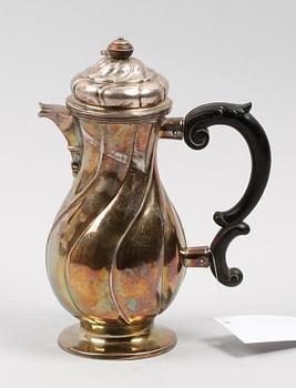 KAFFEKANNA, silver. Rokokostil.