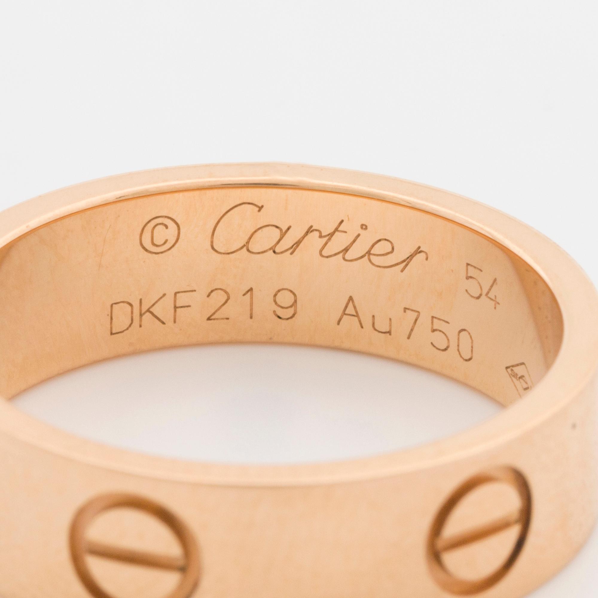 CARTIER, "Love" ring.